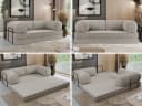 MKS MÖBEL Sofa ORSETTO Schlafsofa grau mit Metallrahmen Bild 3