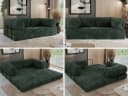 MKS MÖBEL Sofa ORSETTO Grün Schlafsofa mit Metallrahmen Bild 3