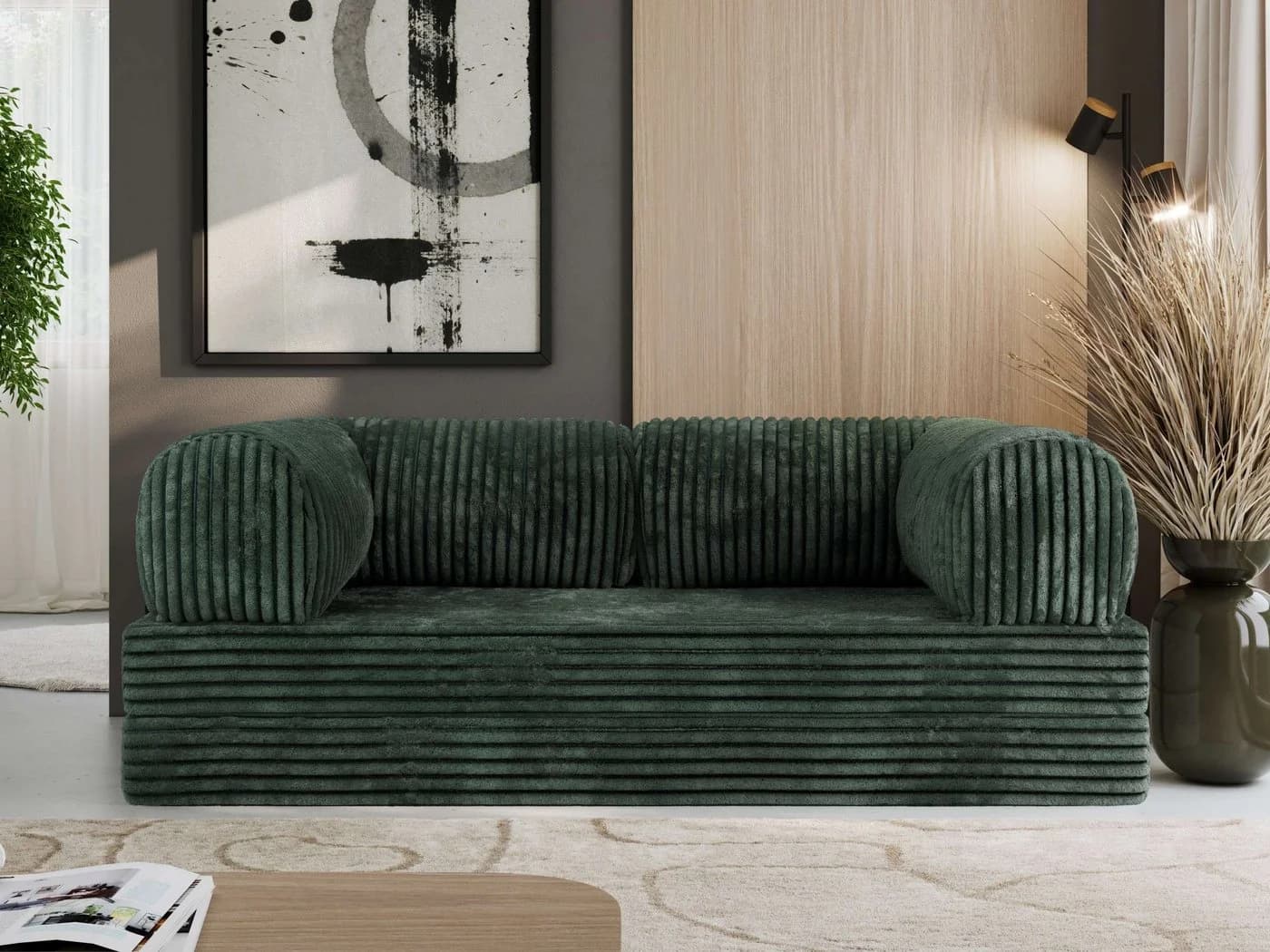 MKS MÖBEL Sofa ORSETTO Grün Schlafsofa mit Metallrahmen - Bild 5