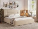 MKS MÖBEL Polsterbett CALERIO CLASSIC Beige mit Bettkasten Bild 2
