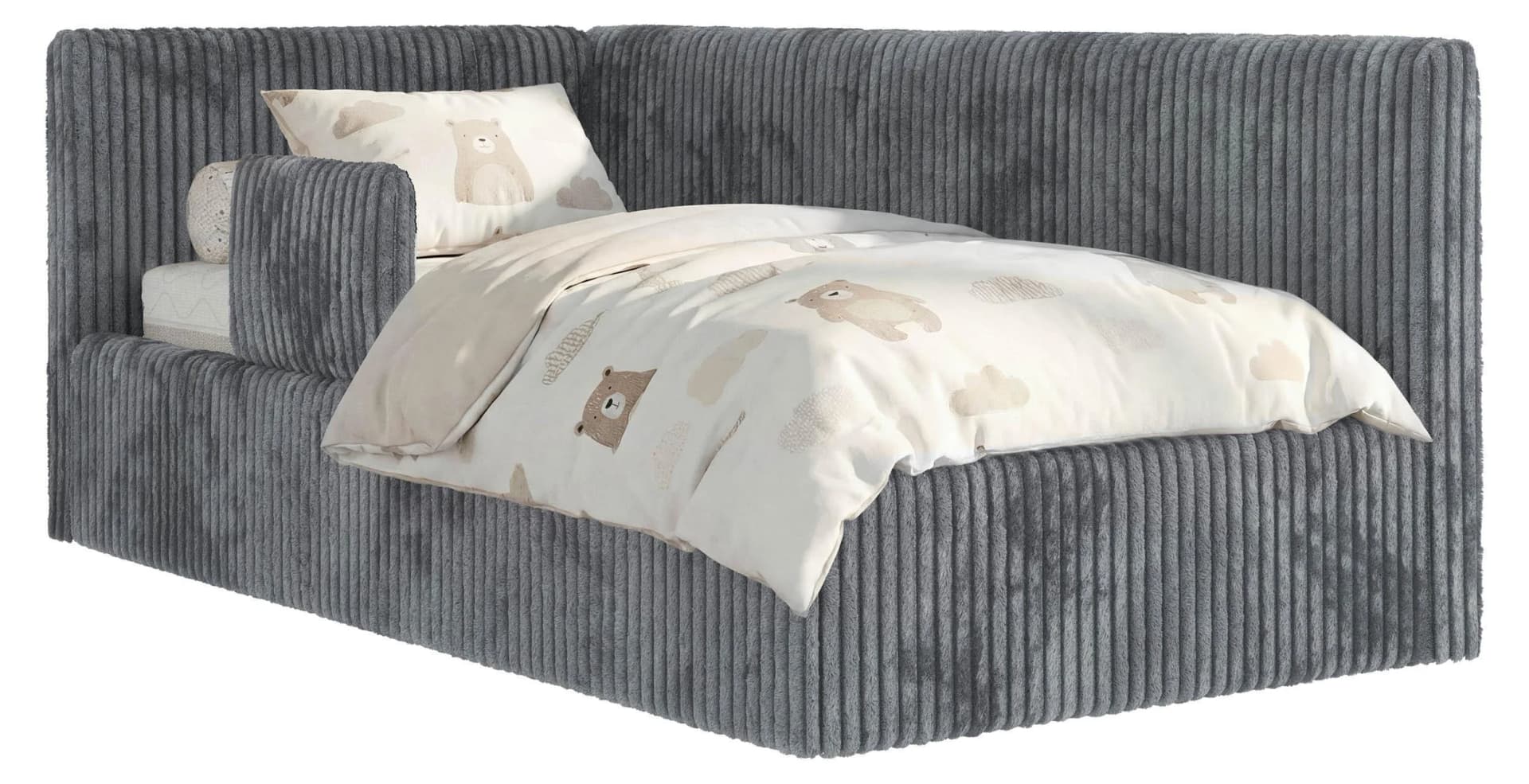 Polsterbett TILVO ALTA 90/200 Grau Cord
