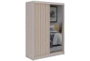MKS MÖBEL Schiebetürenschrank LAOS 150 Beige Spiegel Lamellen Bild 1