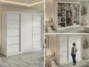 MKS MÖBEL Schiebetürenschrank MACEDONIA 240 Weiß Bild 3