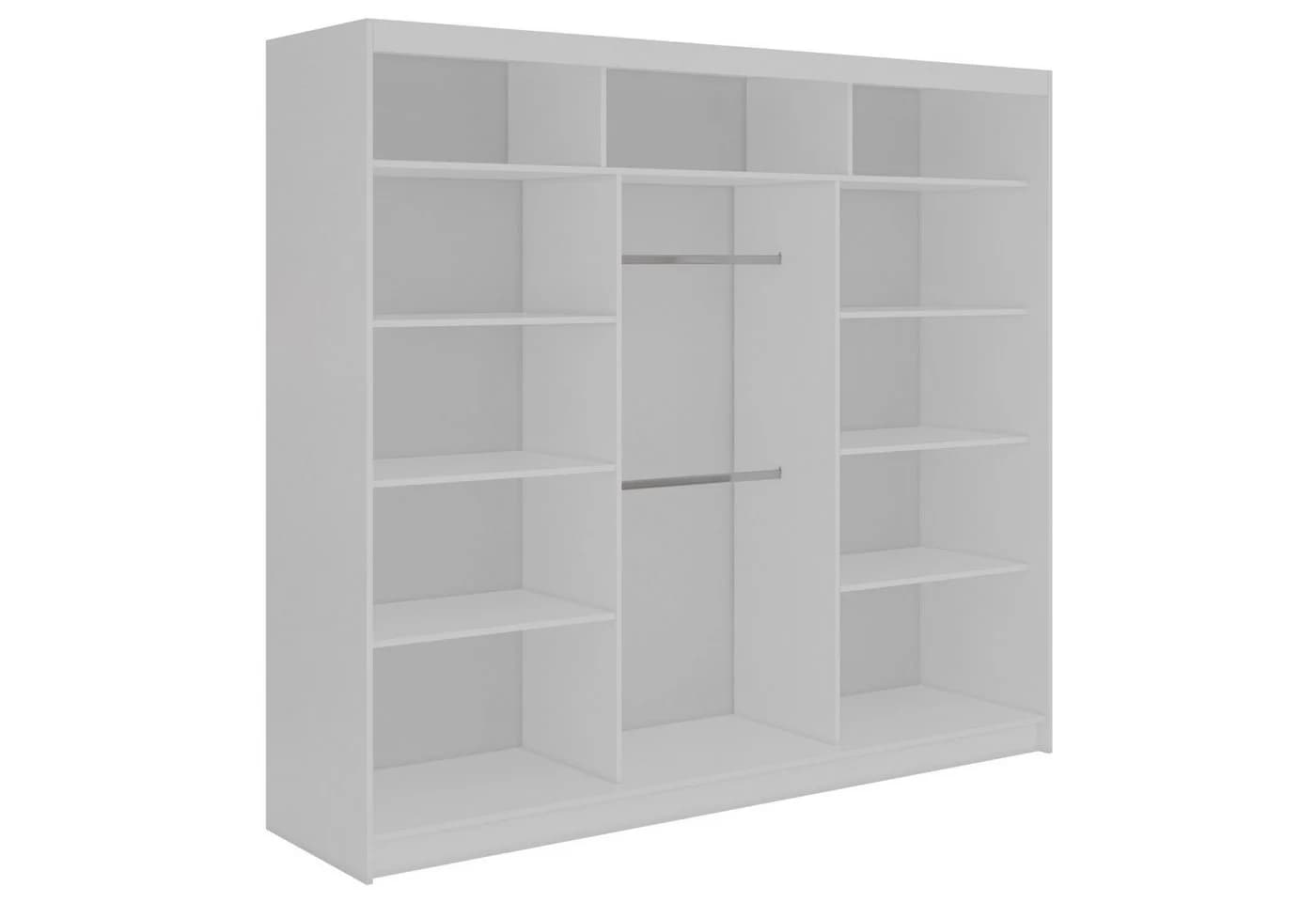 MKS MÖBEL Schiebetürenschrank MACEDONIA 240 Weiß - Bild 5