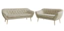 MKS MÖBEL Polstergarnitur PIRS 3+2 Set Beige Skandinavisches Design Bild 1