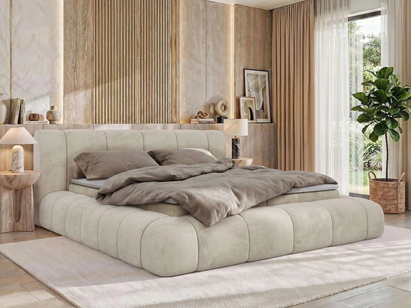 MKS MÖBEL Boxspringbett NUBEA mit 2 Bettkästen & Matratze - Bild 2