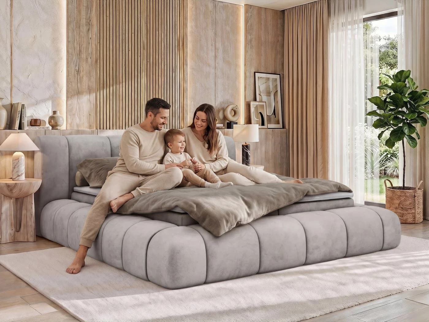 MKS MÖBEL Boxspringbett NUBEA mit 2 Bettkästen & Matratze - Bild 4