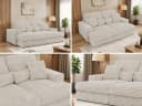 MKS MÖBEL Big-Sofa ANERA 3-Sitzer Beige Cord Große Sitztiefe Bild 3