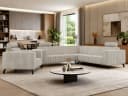 MKS MÖBEL Polstergarnitur VESANO L-förmiges Ecksofa mit Sessel Beige Bild 1