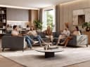 MKS MÖBEL Polstergarnitur VESANO L-förmiges Ecksofa mit Sessel Beige Bild 4