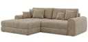MKS MÖBEL Ecksofa ARELIA L Beige DL-Schlaffunktion Bettkasten Bild 1