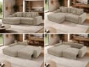 MKS MÖBEL Ecksofa ARELIA L Beige DL-Schlaffunktion Bettkasten Bild 3