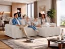 MKS MÖBEL Ecksofa ELARA L Braun mit DL-Ausziehsystem Bild 4
