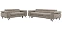 MKS MÖBEL Polstergarnitur PETER Sofa-Set Beige mit Schlaffunktion Bild 1