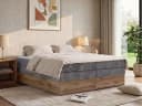 MKS MÖBEL Boxspringbett WOOD ZERO KING Grau mit Bettkasten Bild 2
