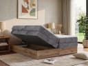MKS MÖBEL Boxspringbett WOOD ZERO KING Grau mit Bettkasten Bild 5