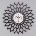 ORNAMENTI Wanduhr Schwarz Sunburst Holz Modern Bild 3