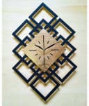 ORNAMENTI Wanduhr Groß Gold Eichenfurnier Modern Bild 3