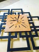 ORNAMENTI Wanduhr Groß, modern Wanduhr, Holz, Eichenfurnier, loft, minimalistisch Bild 1