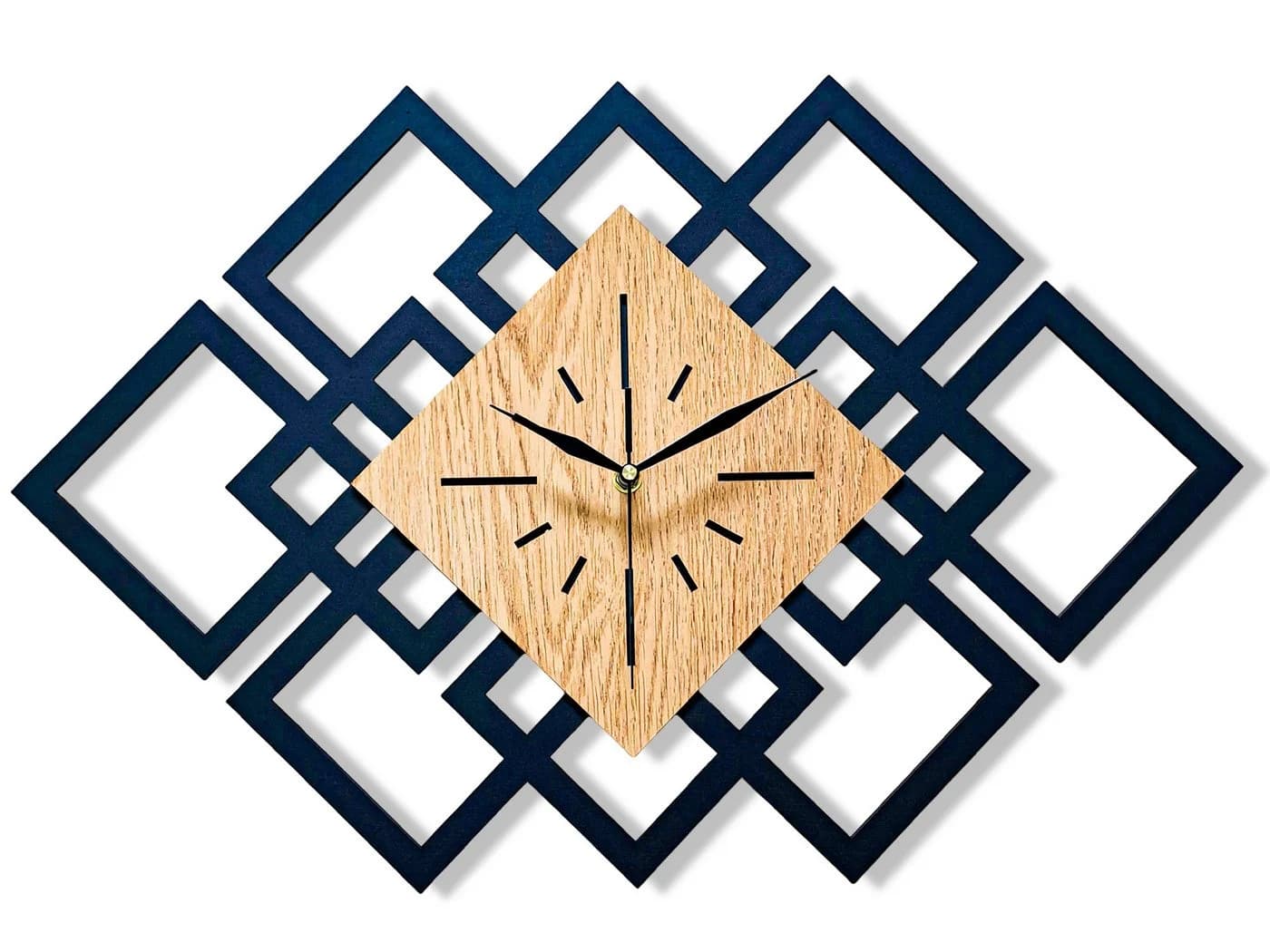 ORNAMENTI Wanduhr Groß, modern Wanduhr, Holz, Eichenfurnier, loft, minimalistisch - Bild 2