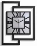 ORNAMENTI Wanduhr Grau Modern Handgefertigt Holz Bild 2