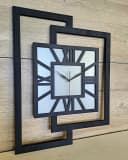 ORNAMENTI Wanduhr Grau Modern Handgefertigt Holz Bild 5