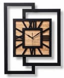 ORNAMENTI Wanduhr Große handgefertigte moderne Holz Uhr Bild 2