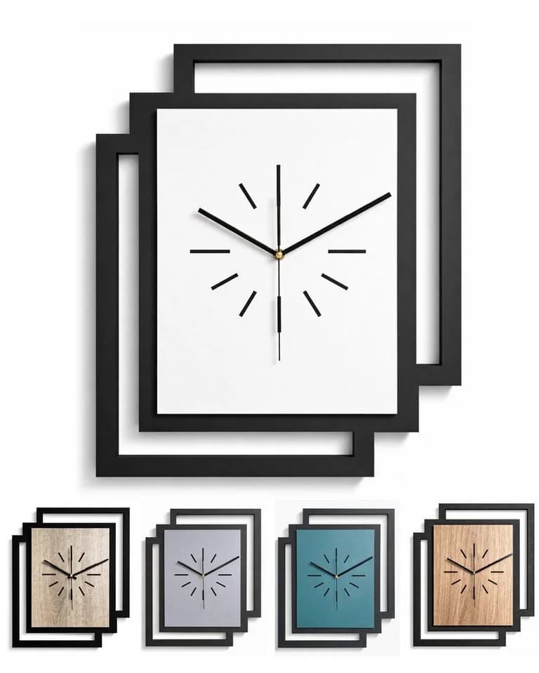 ORNAMENTI Wanduhr Große handgefertigte moderne aus Holz - Bild 5