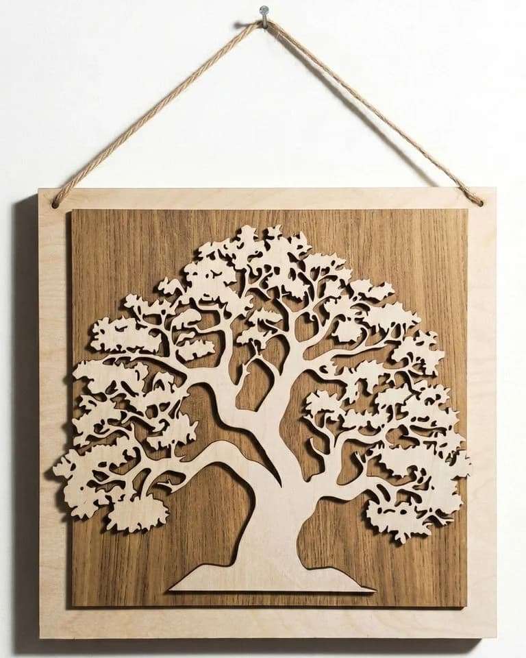 ORNAMENTI Rustikale 3D Wanddeko aus Holz mit Naturmotiven - Bild 2