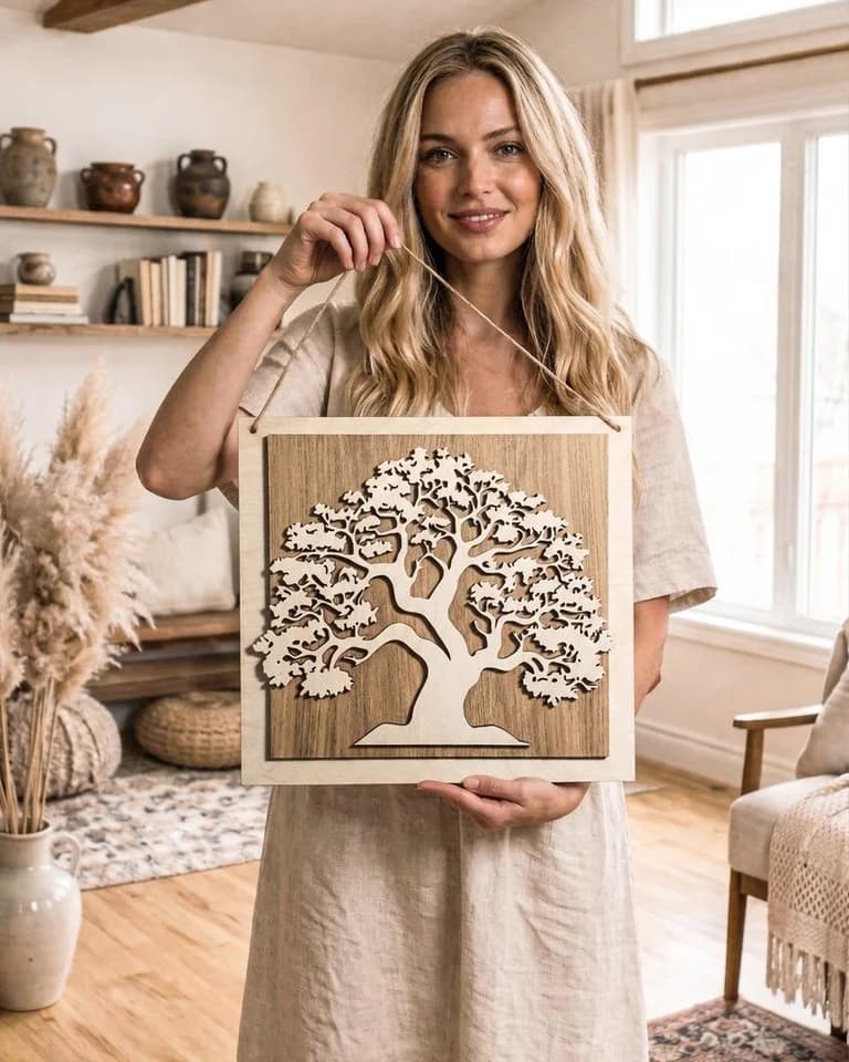 ORNAMENTI Rustikale 3D Wanddeko aus Holz mit Naturmotiven - Bild 3