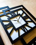ORNAMENTI Wanduhr Schwarz Geometrisch Holz Modern Bild 1