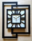 ORNAMENTI Wanduhr Schwarz Geometrisch Holz Modern Bild 5