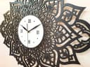 ORNAMENTI Wanduhr Boho Stil Schwarz/Weiß Mandala Bild 4