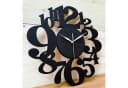 ORNAMENTI Wanduhr Handmade Schwarz Geometrisch Holz Modern Bild 1