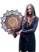 ORNAMENTI 3D Mandala Wanddeko Schwarz Holz Bild 1
