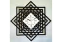 ORNAMENTI Wanduhr Schwarz/Weiß Geometrisch Holz Bild 1