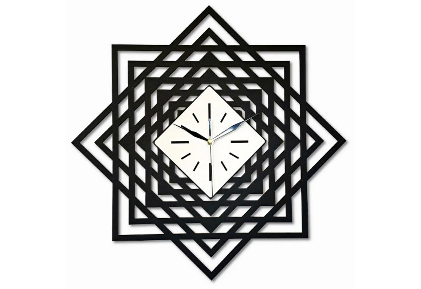 ORNAMENTI Wanduhr Schwarz/Weiß Geometrisch Holz - Bild 2