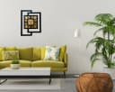 ORNAMENTI Wanduhr Gold Geometrisch Holz Modern Loft Bild 4