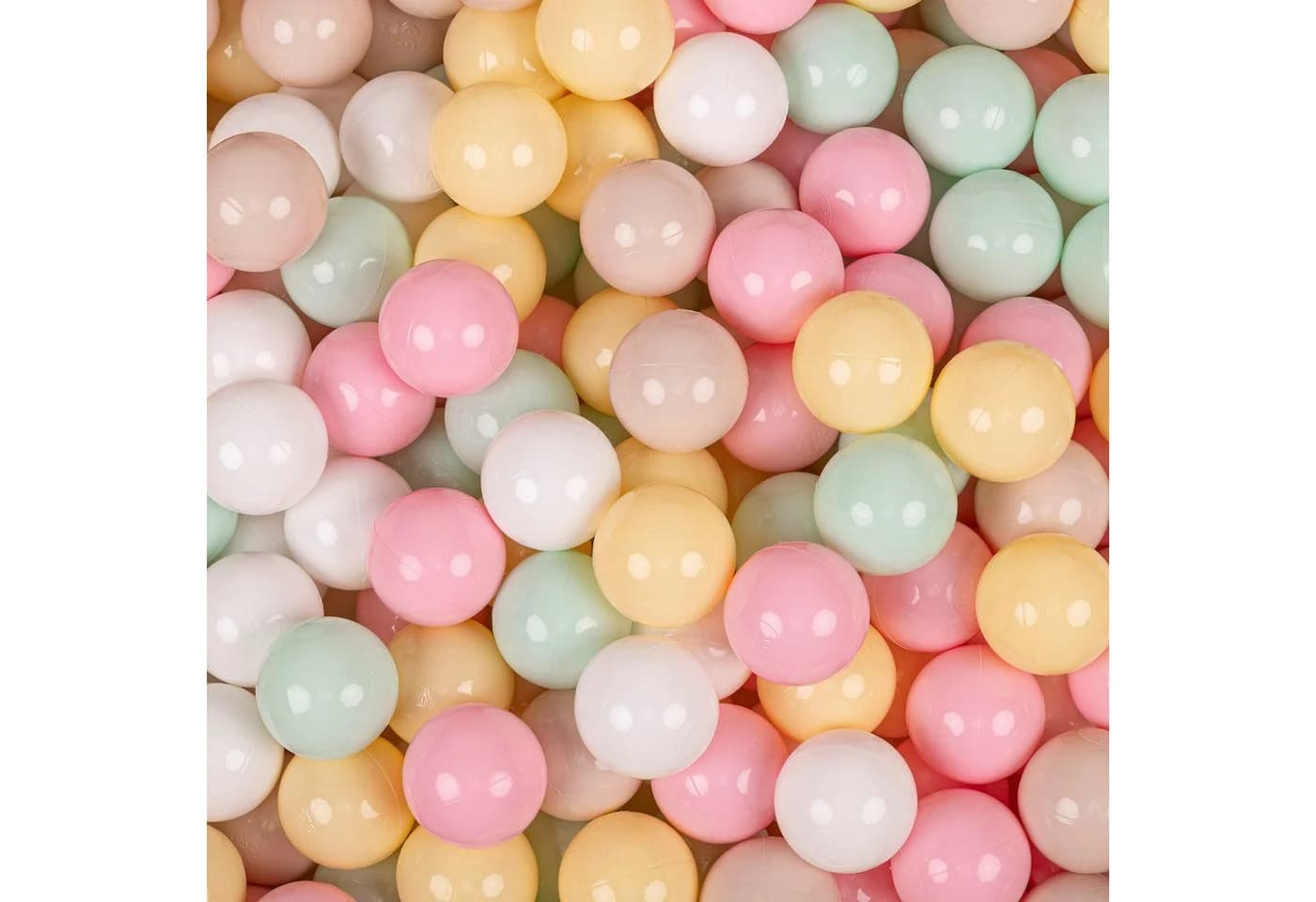KiddyMoon Bällebad OK30V mit 200 Bällen Beige/Gelb/Rosa