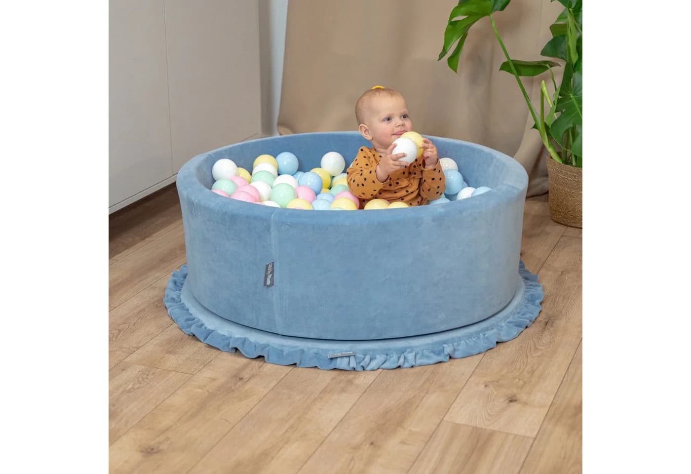 KiddyMoon Bällebad OK30V mit 200 Bällen Beige/Gelb/Rosa - Bild 4
