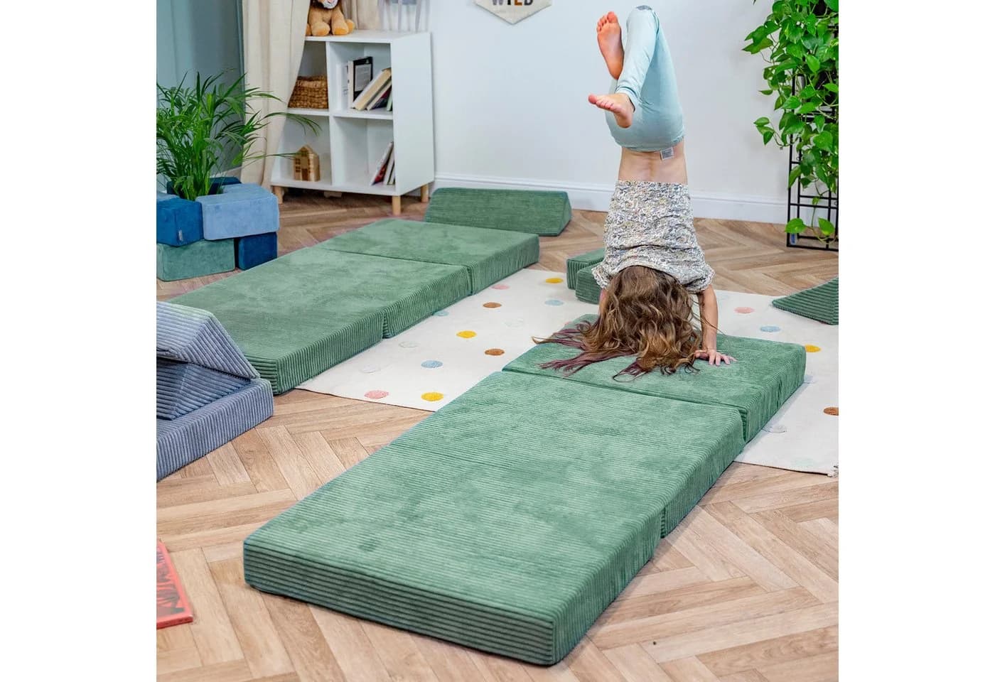 KiddyMoon Klappmatratze KMMP-1650 Grün Polyurethan-Schaumstoff - Bild 2