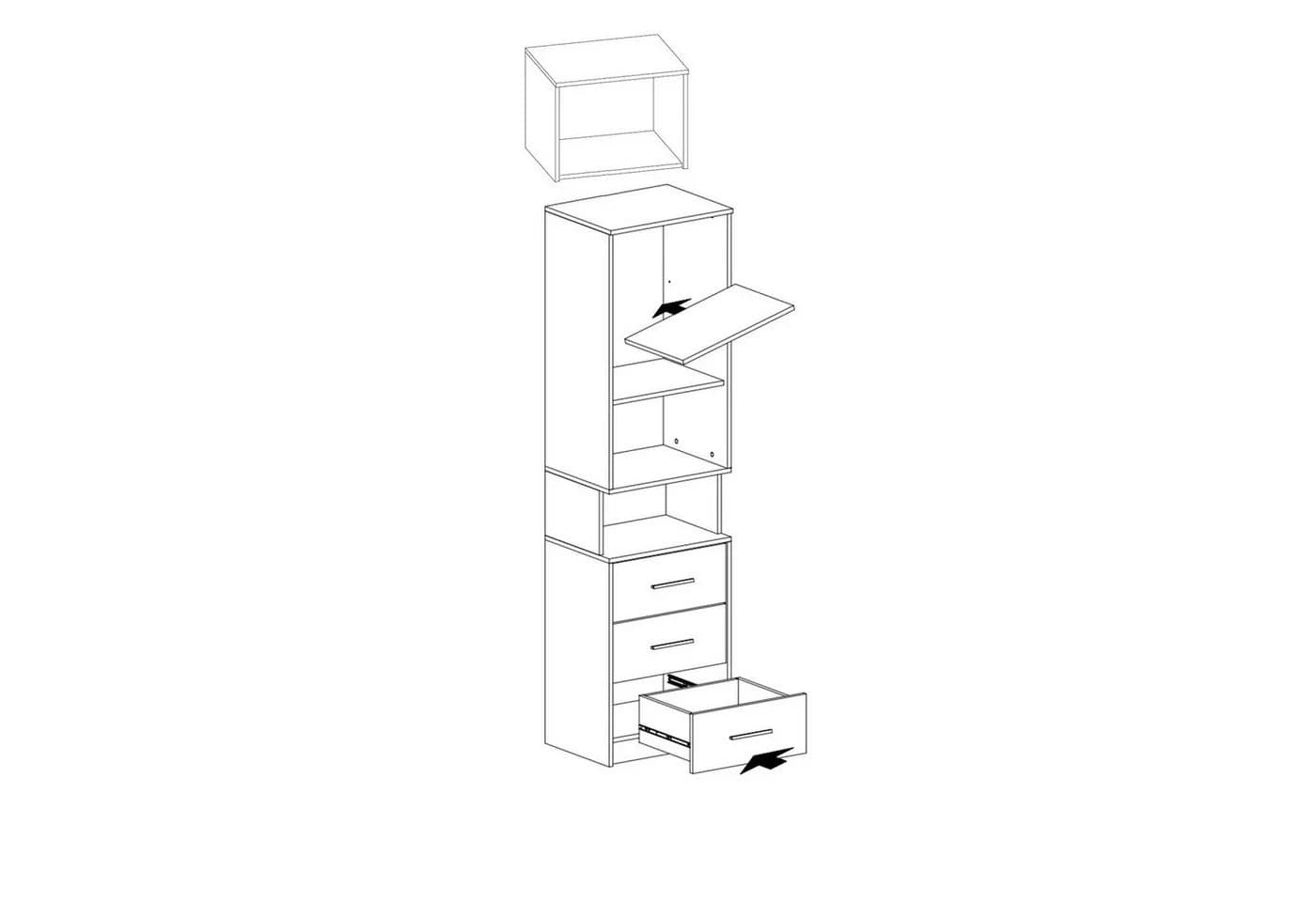 Marmex Möbel Schrank-Set Grant Set 12 Braun Soft-Close - Bild 5