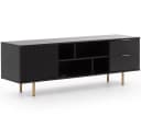 Marmex Möbel TV-Board NUBIA 06 Schwarz/Goldbeige Modernes Lowboard Bild 1