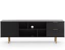 Marmex Möbel TV-Board NUBIA 06 Schwarz/Goldbeige Modernes Lowboard Bild 2