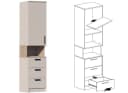 Marmex Möbel Mehrzweckschrank-Set Grant Set 17 C, 3-St., 2 Regale, 1 Eckschrank, Soft-Close-System Bild 3