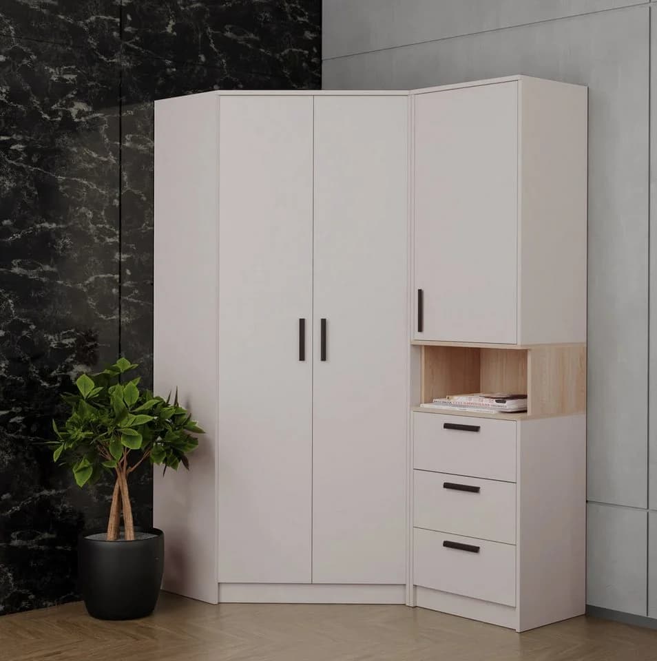 Marmex Möbel Schrank-Set Grant Set 15 Grau Beige Softclose - Bild 4