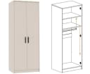 Marmex Möbel Kleiderschrank GRANT 13 Beige/Grau Bild 1