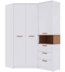 Marmex Möbel Schrank-Set GRANT SET 15N Weiß/Riviera Eiche 2-tlg. Bild 1
