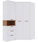 Marmex Möbel Schrank-Set GRANT SET 15N Weiß/Riviera Eiche 2-tlg. Bild 2