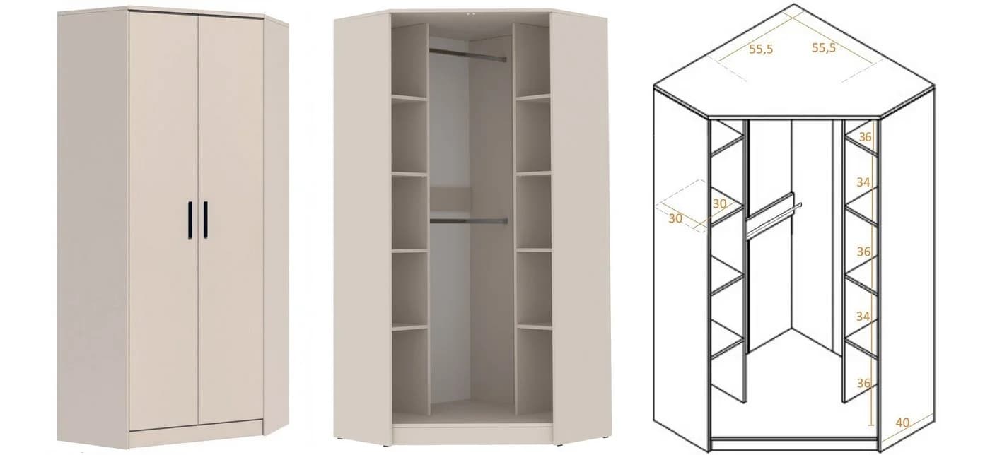 Marmex Möbel Schrank-Set GRANT SET 39 C mit Soft-Close & Vollauszug